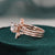 3pcs Vintage Style Bridal Ring Set, Round Cut Center Stone
