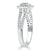 Asscher Cut Lab Diamond Engagement Ring, Classic Halo with Split Shank