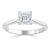 Asscher Cut Lab Diamond Engagement Ring, Classic Style