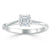 Asscher Cut Lab Diamond Engagement Ring, Classic Style