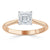 Asscher Cut Lab Diamond Engagement Ring, Classic Style