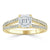 Asscher Cut Lab Diamond Engagement Ring, Classic Style