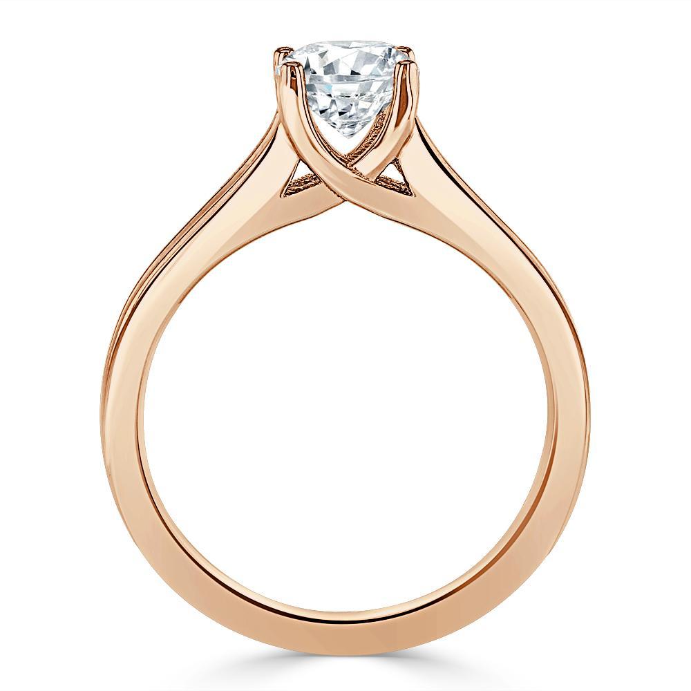 Asscher Cut Lab Diamond Engagement Ring, Classic Style with Split Shank