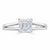 Asscher Cut Lab Diamond Engagement Ring, Classic Style with Split Shank