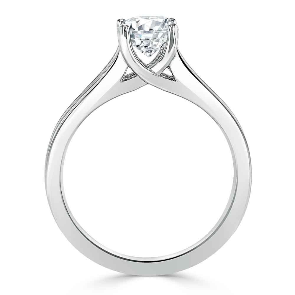 Asscher Cut Lab Diamond Engagement Ring, Classic Style with Split Shank