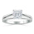 Asscher Cut Lab Diamond Engagement Ring, Classic Style with Split Shank