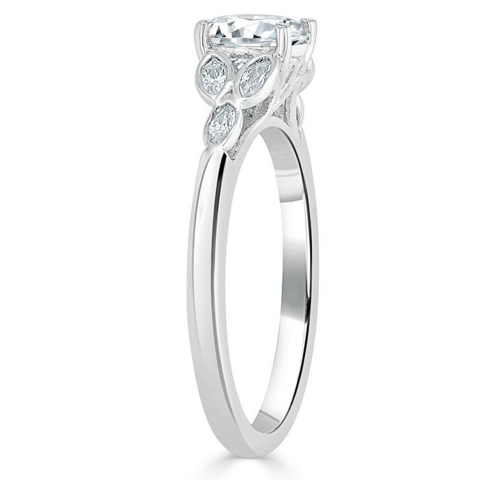 Asscher Cut Lab Diamond Engagement Ring, Vintage Style