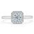 Asscher Cut Lab Diamond Halo Engagement Ring