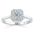 Asscher Cut Lab Diamond Halo Engagement Ring