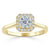 Asscher Cut Lab Diamond Halo Engagement Ring