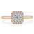 Asscher Cut Lab Diamond Halo Engagement Ring