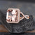 Asscher Cut Morganite Halo Ring