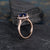 Blue Sapphire & Lab Diamond Ring, Halo Surround