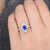 Blue Sapphire & Lab Diamond, Vintage Inspired Design
