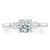 Cushion Cut Lab Diamond 3 Stone Engagement Ring