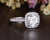 Cushion Cut Lab Diamond Engagement Ring, Classic Halo Design