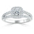 Cushion Cut Lab Diamond Engagement Ring, Classic Halo with Split Shank