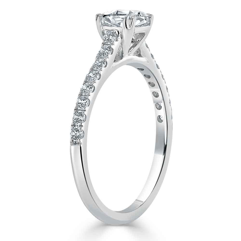 Cushion Cut Lab Diamond Engagement Ring, Classic Style