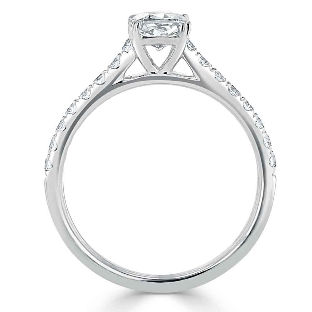Cushion Cut Lab Diamond Engagement Ring, Classic Style