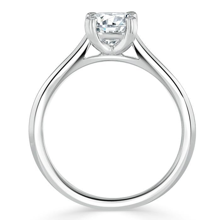 Cushion Cut Lab Diamond Engagement Ring, Classic Style