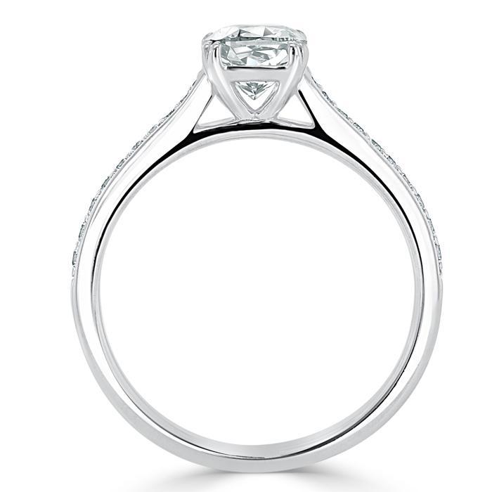Cushion Cut Lab Diamond Engagement Ring, Classic Style