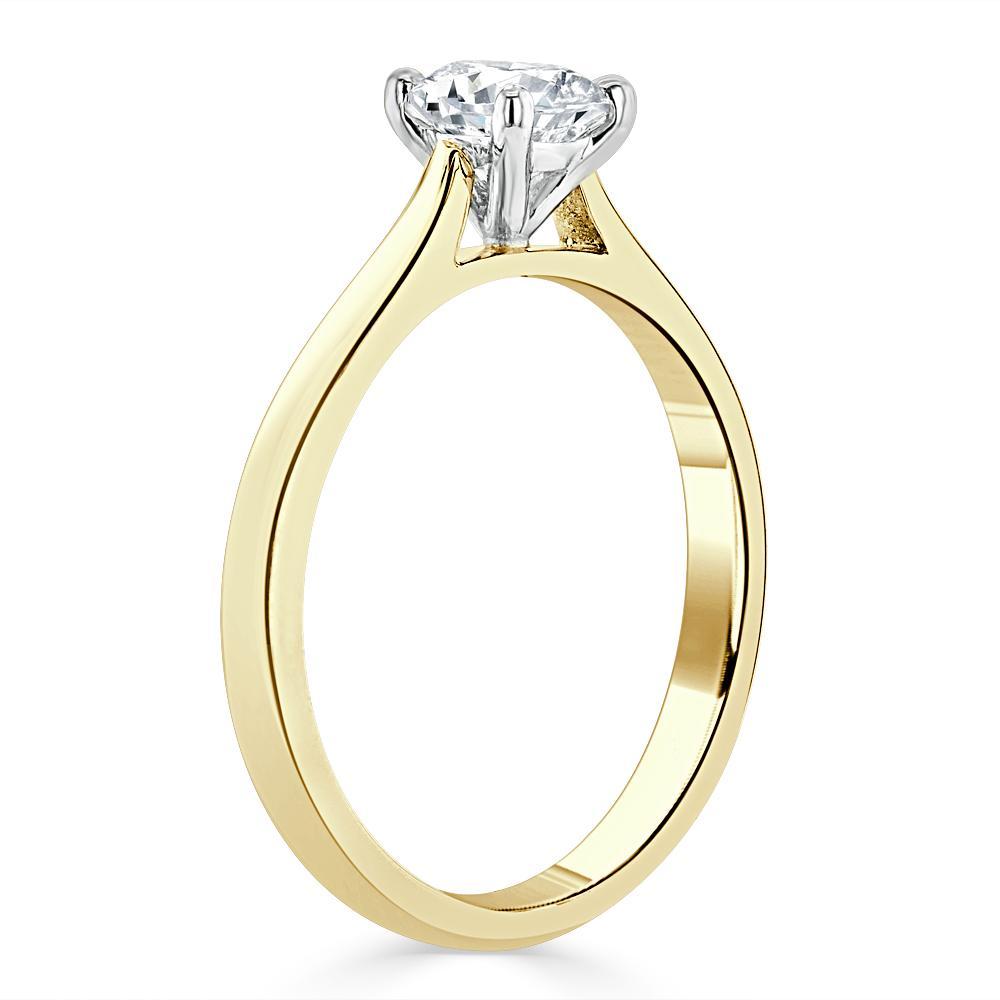 Cushion Cut Lab Diamond Engagement Ring, Classic Style