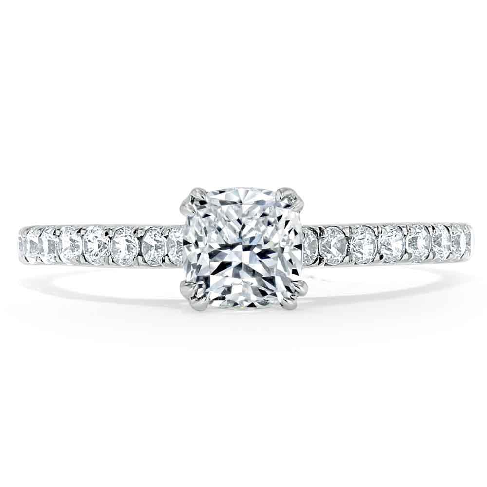 Cushion Cut Lab Diamond Engagement Ring, Classic Style