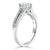 Cushion Cut Lab Diamond Engagement Ring, Split Shank