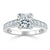 Cushion Cut Lab Diamond Engagement Ring, Tiffany Style