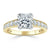 Cushion Cut Lab Diamond Engagement Ring, Tiffany Style