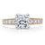 Cushion Cut Lab Diamond Engagement Ring, Tiffany Style