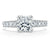 Cushion Cut Lab Diamond Engagement Ring, Tiffany Style