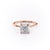 Cushion Cut Lab Diamond Engagement Ring With Hidden Halo