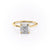 Cushion Cut Lab Diamond Engagement Ring With Hidden Halo
