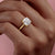 Cushion Cut Lab Diamond Engagement Ring With Hidden Halo