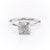 Cushion Cut Lab Diamond Engagement Ring With Hidden Halo