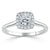 Cushion Cut Lab Diamond Halo Engagement Ring