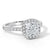 Cushion Cut Lab Diamond Halo Engagement Ring, Tiffany Design