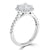 Cushion Cut Lab Diamond Halo Engagement Ring, Tiffany Design