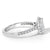 Cushion Cut Lab Diamond Halo Engagement Ring, Tiffany Design