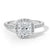 Cushion Cut Lab Diamond Halo Engagement Ring, Tiffany Design