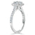 Cushion Cut Lab Diamond Halo Engagement Ring, Tiffany Style