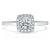 Cushion Cut Lab Diamond Halo Engagement Ring