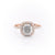 Cushion Cut Lab Diamond Ring, Classic Halo Design