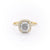 Cushion Cut Lab Diamond Ring, Classic Halo Design