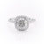 Cushion Cut Lab Diamond Ring, Classic Halo Design