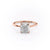Cushion Cut Lab Diamond Ring, Hidden Halo Design