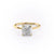 Cushion Cut Lab Diamond Ring, Hidden Halo Design