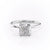 Cushion Cut Lab Diamond Ring, Hidden Halo Design