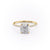 Cushion Cut Lab Diamond Ring With Hidden Halo